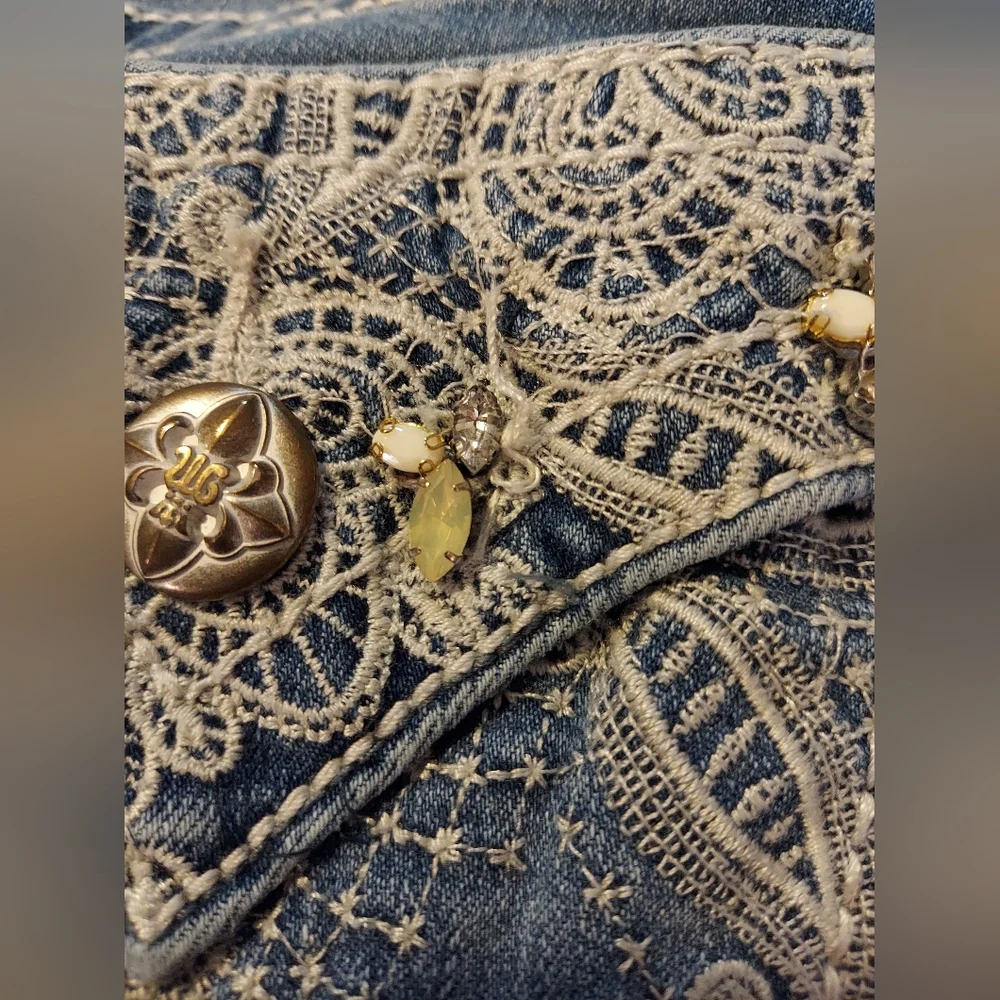 Miss Me Mid-rise Slim Boot Jeans with Intricate Embroidery And Beading - Picture 9 of 10